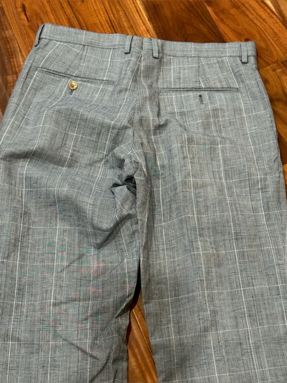 J. Crew Ludlow Slim Black and White Glen Plaid Trousers Size 32 W 32 L